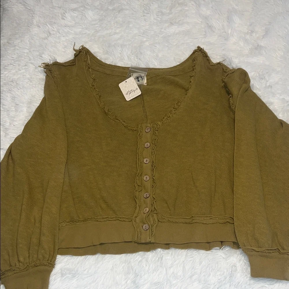 Free People Button-Down Shirt Small